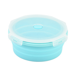 Dễ Thương Lưu Trữ <span class=keywords><strong>Container</strong></span> Gấp Silicone Bento Hộp Đóng Mở Hộp Ăn Trưa Với Nắp Nhựa - Product Image 4