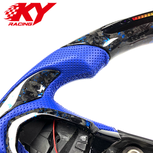 Accesorios interiores para automóviles, volante deportivo de cuero con LED de fibra de carbono y RPM para Chevrolet Silverado LT Z71 LTZ GMC - Product Image 2
