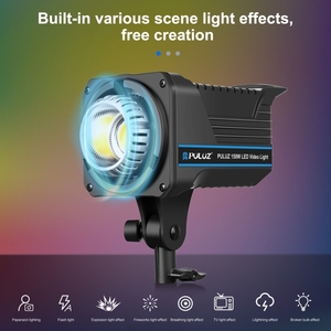 Vente d'usine PULUZ 150W 3200K-5600K Kit de lumière flash stroboscopique pour studio photo avec réflecteur et trépied - Product Image 6
