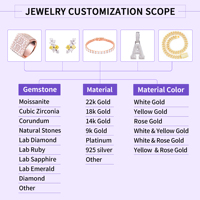 Bracelet Tennis Homme Femme Personnalisé de Luxe en Or Blanc 14 carats Véritable Sertis de Diamants de Laboratoire D VVS, Style Hip Hop Glaçé – Vente en Gros