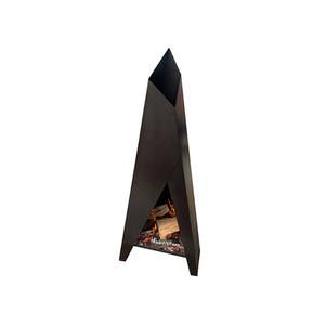 Brasero d'extérieur scandinave en Corten, conception de combustion efficace sans fumée à flux d'air, construction renforcée avec joints de coin soudés - Product Image 2