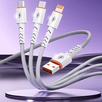 Kabel Data 1M Braided Type-c ke Type-c 60W Tembaga Murni untuk Ponsel (IOS / Android)