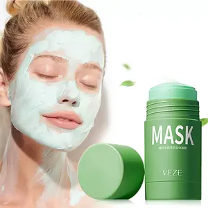Marque privée OEM/ODM, nettoyage en profondeur naturel, hydratant, élimine l'acné, thé vert rose, masque Facial en argile