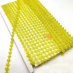 Goedkope Strass Banding Plastic Strass Kralen Trim Voor Kledingaccessoires