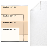 Couverture en chenille blanche vierge avec dos en flanelle douce, prête pour la sublimation, pour la décoration intérieure, cadeau de luxe, vente en gros usine GRS
