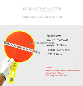 Discos Refletores de Segurança Laranja Duráveis para Sinalização de Tráfego Produtos de Segurança para Construção - Product Image 2