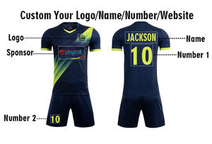 ชุดกรรมการฟุตบอลฤดูร้อนแบบปรับแต่งได้ ผลิตจากโพลีเอสเตอร์ ระบายอากาศได้ดี พร้อมชื่อทีม เสื้อฟุตบอลย้อนยุค - Product Image 2