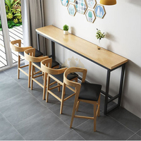 Ensemble table et chaises de bar en bois modernes pour restaurant, café, école, hôtel, salle à manger, atelier, salon - Fabricant chinois, vente en gros