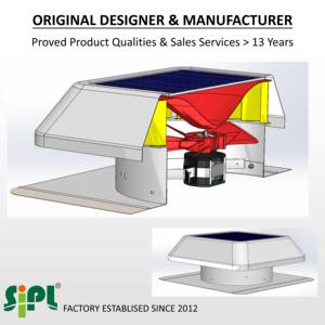 Ventilador de Extracción de Aire Solar Ecológico de Alta Calidad Whirlybird, Ventilación de Ático de Energí<span class=keywords><strong>a</strong></span> Renovable de 14'' para Uso Doméstico, Ventilador de CC - Product Image 2