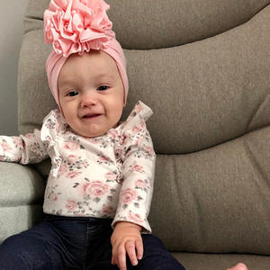 لطيف الفتيات عمامة مرنة للأطفال اكسسوارات زهور الصلبة أحدث تصميم رخيصة بالجملة قبعة طفلة - Product Image 4