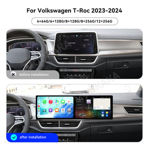 MOOKAKA Autoradio Android 14 con Doppio Schermo da 10.1 Pollici GPS per <span class=keywords><strong>Volkswagen</strong></span> <span class=keywords><strong>T</strong></span>-<span class=keywords><strong>Roc</strong></span> 2023-2024 Lettore DVD Carplay Wireless Multimedia - Product Image 2