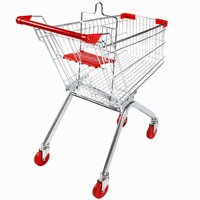 Chariot de courses Superstore 100L 130L, capacité de panier, traitement antirouille, roues silencieuses, approvisionnement en gros