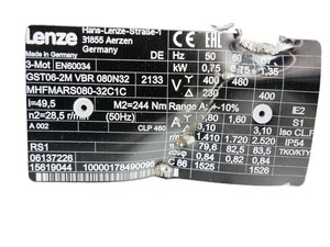 มอเตอร์เกียร์ 0.75 กิโลวัตต์ i 49.5 สำหรับ PLC GST062M - Product Image 3