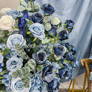 Décorations de mariage rustiques, fleurs artificielles de haute qualité, panneau de fond de scène de mariage, décoration de sol, arche florale en forme de corne - Product Image 3