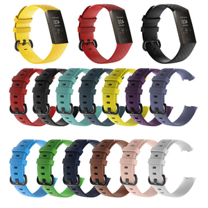 Correas <span class=keywords><strong>de</strong></span> Repuesto para Reloj Fitbit Charge 3 4, Correa <span class=keywords><strong>de</strong></span> Silicona con Patrón <span class=keywords><strong>de</strong></span> Diamantes 3D para Reloj Inteligente Fitbit Charge 3 4 - Product Image 6