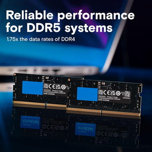 ذاكرة رام للكمبيوتر المحمول DDR5 <span class=keywords><strong>SODIMM</strong></span> بسعة 8 جيجابايت و16 جيجابايت و32 جيجابايت بتردد 4800 ميجاهرتز، ذاكرة أصلية للكمبيوتر المكتبي والمحمول والكمبيوتر المصغر متوفرة في المخزون - Product Image 2