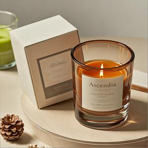 Ascendia Scented <b>Candle</b> Soy Wax Glass Jar Minimalist Design Floral Plant Fragrance Home Decor Aromatherapy Holiday <b>Easter</b> - Product Image 2