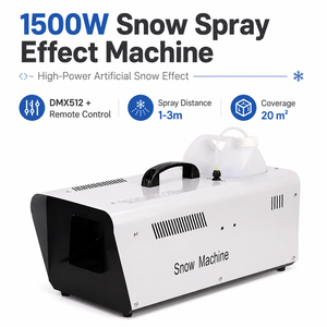 Machine à <span class=keywords><strong>effet</strong></span> de <span class=keywords><strong>neige</strong></span> professionnelle 1500W, machine à <span class=keywords><strong>neige</strong></span> artificielle pour bar, scène, mariage, festival, célébration, événement - Product Image 2