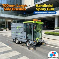 Nettoyeur de voirie industriel à aspiration avec réservoir d'eau de 600L, pompe de 1500W, canon haute pression pour aéroports, routes, rues, usines