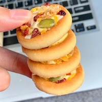 Groothandel Nougatvulling Zoete Smaak Chinese Aziatische Snackkoekjes Amandelplakjes Knapperige Biscuits met Zakverpakking