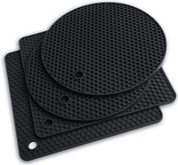 Tapis de dessous de plat en silicone résistant à la chaleur Supports de pot antidérapants Tapis de protection de table en silicone