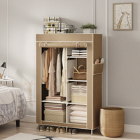 Organisateur de placard moderne portable autoportant armoire multifonctionnelle personnalisable couverture non tissée pour vêtements literie durable