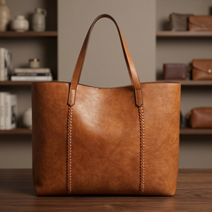 Pochette de luxe en cuir véritable pour femme, résistante à l'eau, élégante, avec logo personnalisé, design durable et léger, par BS INTERNATIONAL - Product Image 2