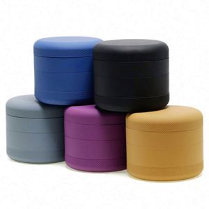 Wholesale 63mm 4-Layer Rubber Paint <b>Herb</b> <b>Grinder</b> With Multi Color - Product Image 1