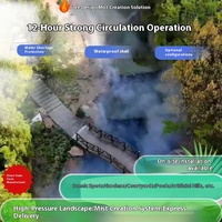 Système de brumisation haute pression pour humidification et refroidissement, atomiseur de brouillard artificiel pour le refroidissement extérieur des jardins et des parcs d'attractions