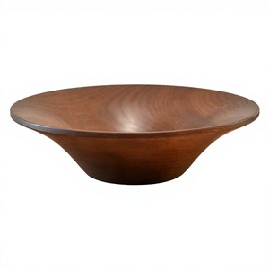Plato de Servir Vintage de Madera de Acacia Real, Ecológico, Tamaño Personalizado, Artesanía Decorativa, Tazones Pulidos, Plato Base para el Hogar BS - Product Image 4