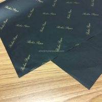 Papier de soie de luxe pour emballage avec logo personnalisé pour parfum, blush, cosmétiques, emballage cadeau, couleurs noir, blanc et or