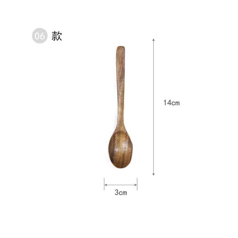 (รุ่น 06) ช้อนไม้ Acacia 14*3ซม. (สั่งจอง)