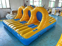 Vente directe d'usine 6 cavaliers bande wagon gonflable remorquable canapé bateau de remorquage pour les sports nautiques