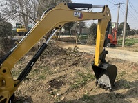 Mini-pelleuse japonaise Cat 303E à chenilles, certifiée CE/EPA, à prix d'usine, en stock, en promotion.
