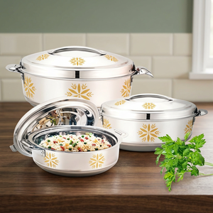 Ensemble de casseroles en acier inoxydable avec couvercle, design chinois traditionnel, rondes, durables, pour tous types de cuisinières - Product Image 4