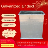 Conduit de ventilation rectangulaire en tôle d'acier galvanisé pour fumée et gaz d'échappement avec bride CN