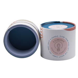 Luxury Rigid Recyclable Candle Packaging Round Paper Boxes