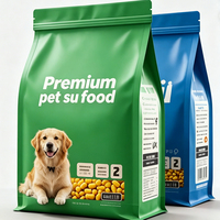 Sacs à fermeture éclair à fond carré personnalisés, emballage haut de gamme pour aliments pour animaux de compagnie, chiens, chats, gelée, sécurité, hermétique, fond plat