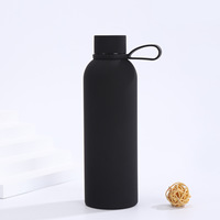 Bouteille d'eau en acier inoxydable Soft Touch 500 ml, double paroi, isolée sous vide, thermos, revêtement en caoutchouc, bouteille de sport, logo personnalisé