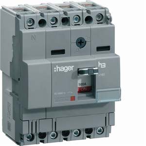 HCA126H ปรับแต่งได้ด้วยสวิตช์ตัดวงจร Hagers รุ่น h3 x160 4P 125A - Product Image 1