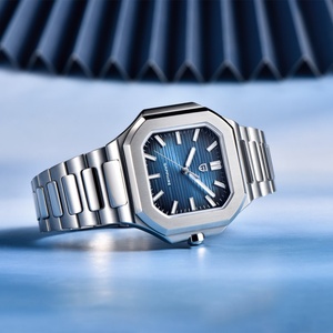 PAGANI DESIGN Nouvelle montre de sport de luxe pour homme V2, cadran carré en verre saphir, alarme, résistance à l'eau 5BAR, acier inoxydable - Product Image 4