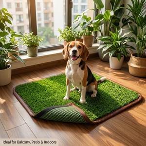 Tapis en gazon artificiel tissé résistant aux UV, adapté aux animaux domestiques, tapis synthétique doux pour patio, jardin, aire de jeux - Product Image 6