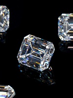 Pierres de Moissanite de laboratoire en vrac, taille émeraude, couleur DEF, clarté VVS1, taillées à la machine par haute technologie, effet de jeu de couleurs/feu, vente en gros