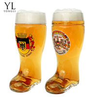 Chope à bière allemande en verre de gros volume sur mesure, 1L, Das Boot