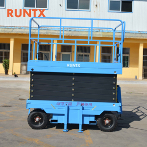 Elevador hidráulico de tijera RUNTX <span class=keywords><strong>10m</strong></span> 500kg con elevación eléctrica - Product Image 4