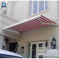 Auvent électrique rétractable auvent à cassette motorisé extérieur avec lumière led pour patio balcon