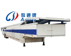 Semi-remorque de transport de voitures en acier AOTONG 8/10 avec capacité de charge de 40T, train de roulement à double vitesse et suspension à ressorts à lames, à vendre - Product Image 5
