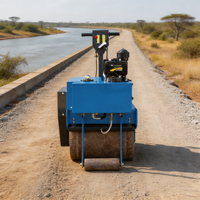 Compacteur vibrant à tambour unique de 400 kg, à moteur essence, pour le compactage du sol