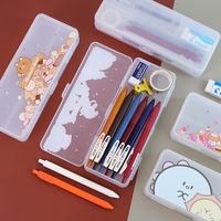Pensil Case Net Merah Bernilai Tinggi Pensil Wanita Sederhana Jepang Sekolah Dasar Pensil Kapasitas Besar Gadis penc