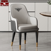 Chaise de salle à manger en métal minimaliste moderne Elande - Design de luxe pour la maison, l'hôtel et les salles à manger de villas, haute qualité